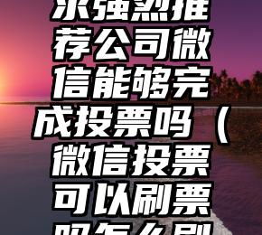 简单的来说下微信投票人工怎么刷票（微信纯人工投票）