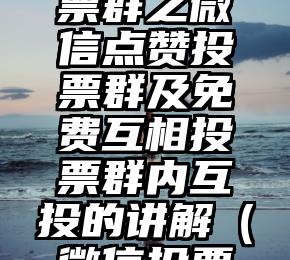 简单的来说下微信投票人工怎么刷票（微信纯人工投票）
