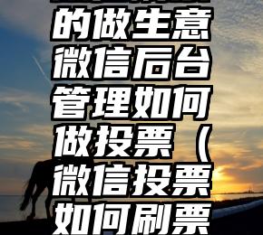 简单的来说下微信投票人工怎么刷票（微信纯人工投票）