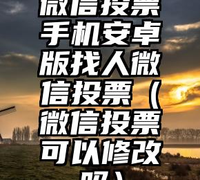 简单的来说下微信投票人工怎么刷票（微信纯人工投票）