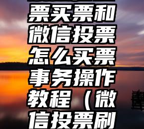简单的来说下微信投票人工怎么刷票（微信纯人工投票）