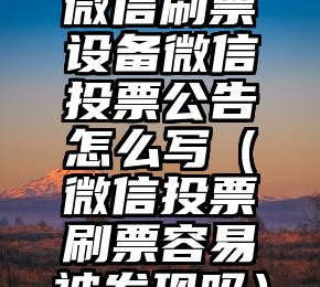 简单的来说下微信投票人工怎么刷票（微信纯人工投票）