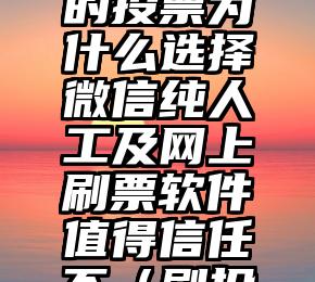 简单的来说下微信投票人工怎么刷票（微信纯人工投票）