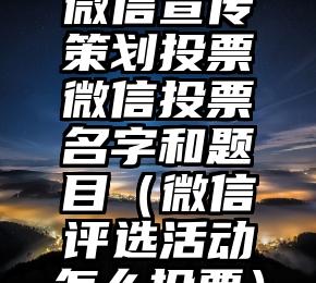 简单的来说下微信投票人工怎么刷票（微信纯人工投票）