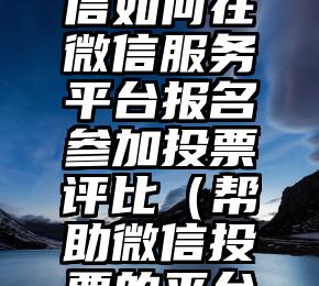 简单的来说下微信投票人工怎么刷票（微信纯人工投票）