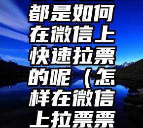 简单的来说下微信投票人工怎么刷票（微信纯人工投票）