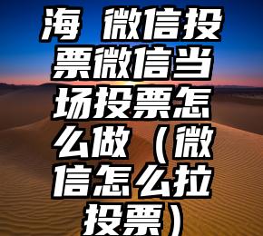 简单的来说下微信投票人工怎么刷票（微信纯人工投票）