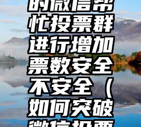 简单的来说下微信投票人工怎么刷票（微信纯人工投票）
