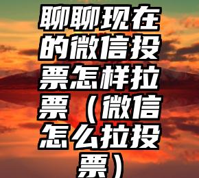 简单的来说下微信投票人工怎么刷票（微信纯人工投票）