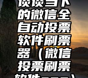简单的来说下微信投票人工怎么刷票（微信纯人工投票）