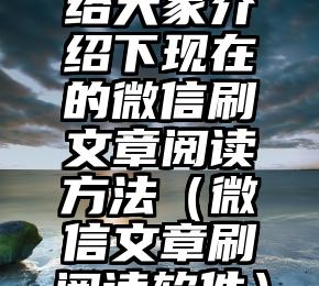 简单的来说下微信投票人工怎么刷票（微信纯人工投票）