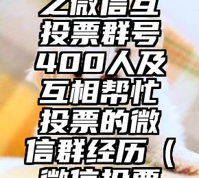 简单的来说下微信投票人工怎么刷票（微信纯人工投票）