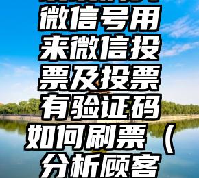 简单的来说下微信投票人工怎么刷票（微信纯人工投票）