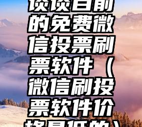 简单的来说下微信投票人工怎么刷票（微信纯人工投票）
