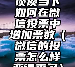 简单的来说下微信投票人工怎么刷票（微信纯人工投票）