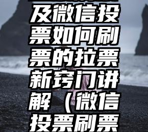 简单的来说下微信投票人工怎么刷票（微信纯人工投票）