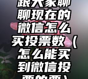 简单的来说下微信投票人工怎么刷票（微信纯人工投票）