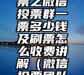 简单的来说下微信投票人工怎么刷票（微信纯人工投票）