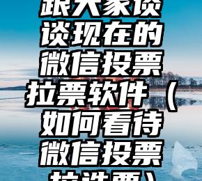 简单的来说下微信投票人工怎么刷票（微信纯人工投票）