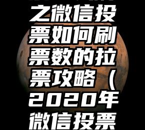 简单的来说下微信投票人工怎么刷票（微信纯人工投票）
