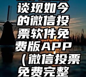 简单的来说下微信投票人工怎么刷票（微信纯人工投票）