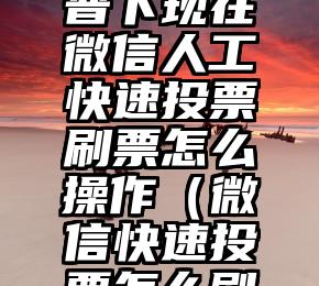简单的来说下微信投票人工怎么刷票（微信纯人工投票）