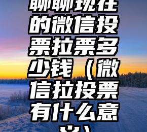 简单的来说下微信投票人工怎么刷票（微信纯人工投票）