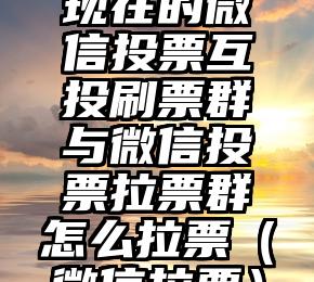 简单的来说下微信投票人工怎么刷票（微信纯人工投票）