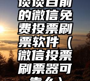 简单的来说下微信投票人工怎么刷票（微信纯人工投票）