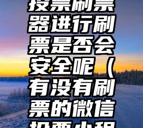 简单的来说下微信投票人工怎么刷票（微信纯人工投票）