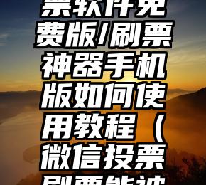 简单的来说下微信投票人工怎么刷票（微信纯人工投票）