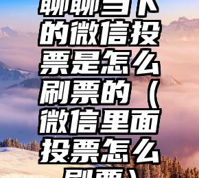 简单的来说下微信投票人工怎么刷票（微信纯人工投票）