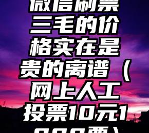 简单的来说下微信投票人工怎么刷票（微信纯人工投票）