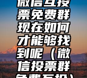 简单的来说下微信投票人工怎么刷票（微信纯人工投票）