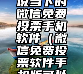 简单的来说下微信投票人工怎么刷票（微信纯人工投票）