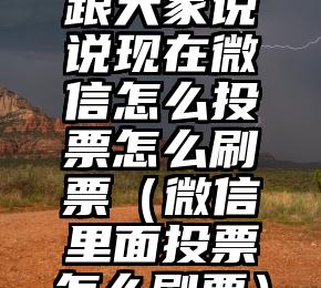 简单的来说下微信投票人工怎么刷票（微信纯人工投票）